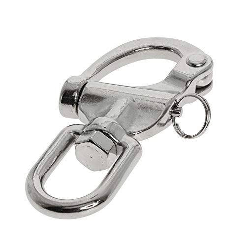 Croch 2 Pack Swivel Eye Snap Shackle Quick Release Bail Rigging Sailing Boat Marine 316 Stainless Steel Clip Pair #TOP1