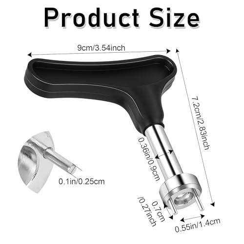 Universal Golf Spike Tool Removal Wrench, Durable Golf Cleats Replacement, Stainless Steel Spike Shoes Rotate Tool(Black) - Image 3