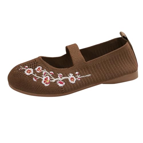 Orthopädische Schuhe Damen Slip On Freizeitschuhe Damen Halbschuhe Bootsschuhe Trekkingschuhe Wanderschuhe Strickschuhe Trainingsschuhe Walkingschuhe Flache Schuhe Bequeme Leichte Atmungsaktiv