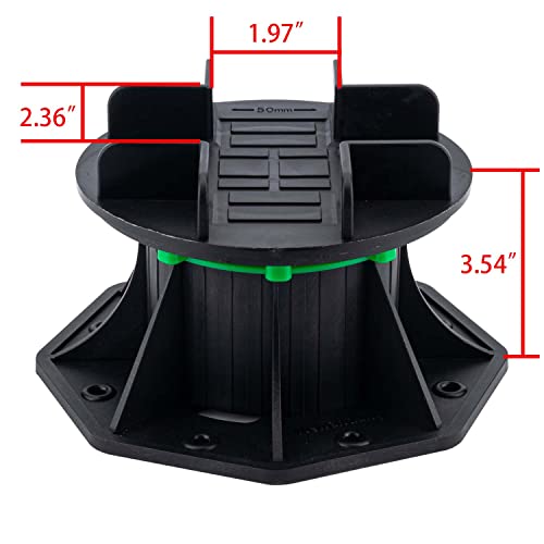 PHLKJL 8Pack Adjustable Plastic Pedestal Paver,Floor Slate Support Floor Lift,Deck Support Floor Raising (Bilateral keel Card Slot) by PHLKJL - Used condition - Image 3