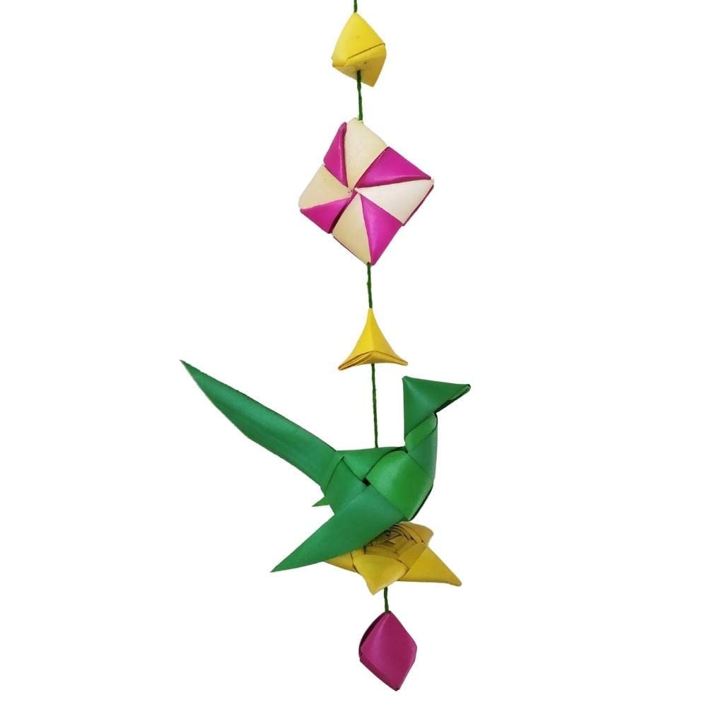 Handmade Palm Leaf Parrots - Set of 2 -2