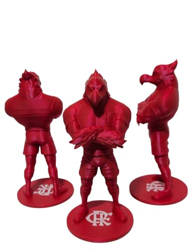 Mascote Flamengo Urubu 3D Com Base Simbolo