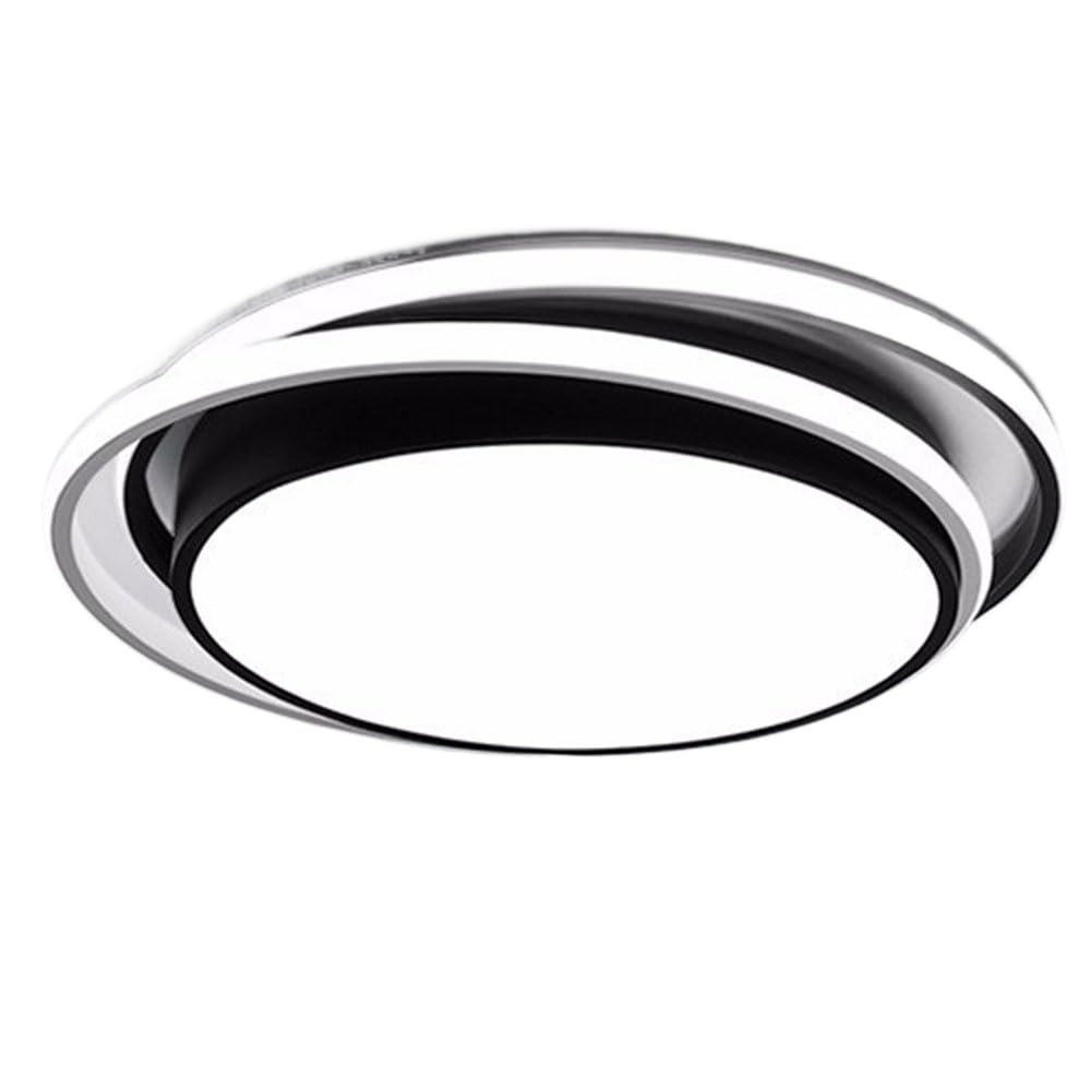 Nowoczesna lampa sufitowa LED 38 W, uchwyt sufitowy 2 pierścienie żelazna sztuka w pobliżu lamp sufitowych nastrojowe oprawy oświetleniowe do sypialni 3 kolory modyfikowania światła do