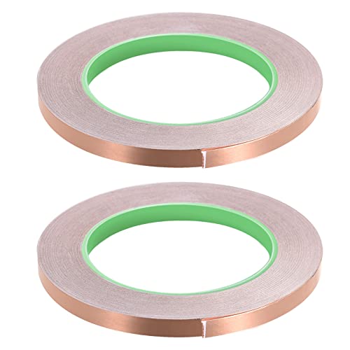 Image of Copper Foil Tape Conductive Adhesive Double Sided, [for EMI Shielding, Stained Glass, Paper Circuits, Grounding] - 5 /16 inch /98ft /2 Roll
