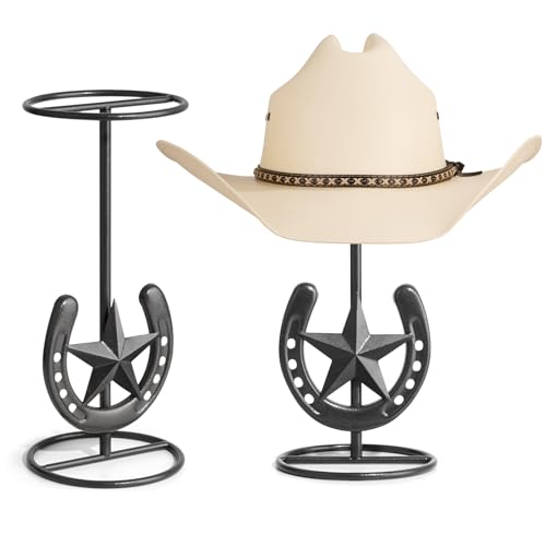 Hat Stand, Cowboy Hat Display Western Table Decor Metal Horseshoe Hat Stand