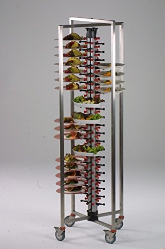 Plate Mate - Plate-Mate PM84-136 Powder Coated Carbon Steel 84 Plates Collapsible Mobile Catering Cart, 600 lbs Capacity, 75" Height