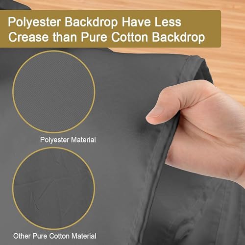 Image of HomeArt 8x14 Feet Grey Screen Backdrop for Photography, Chroma Key Virtual Grey Background Sheet for Photography Zoom Meeting, Cloth Curtain for Video Studio Streaming Gaming Photoshoot