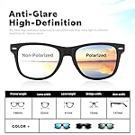 DEMIKOS Sunglasses Men Polarized Sunglasses for Womens Trendy Retro Mirror Lens for Driving Fishing UV400 Protection - Image 4