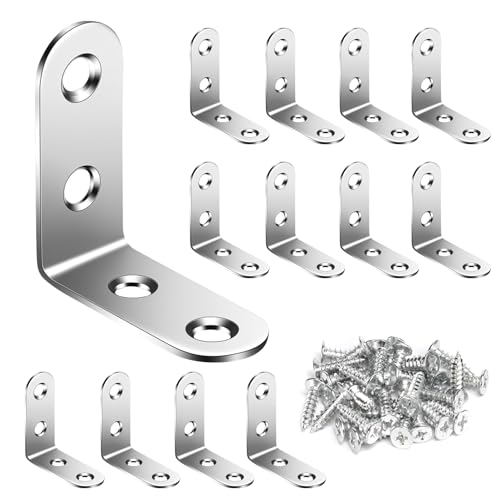 13 Pz Staffe Angolari per Legno, Staffe a L per