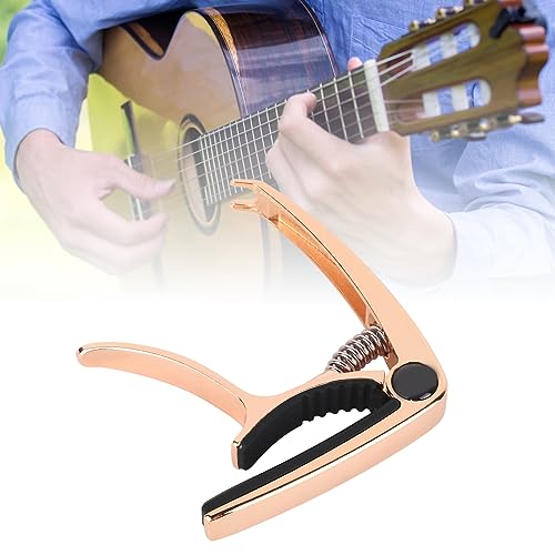 Guitar Capo, Guitarra Elétrica Long Life Capo Liga de Alumínio Leve e Maple Fácil Instalação para Ba
