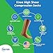 Actifi 20-30 mmHg Knee High Sheer Compression Stockings for Women, Closed Toe, Breathable Fabric - Best for Athletic Running, Cycling and Fatigue Relief - Medium, Beige