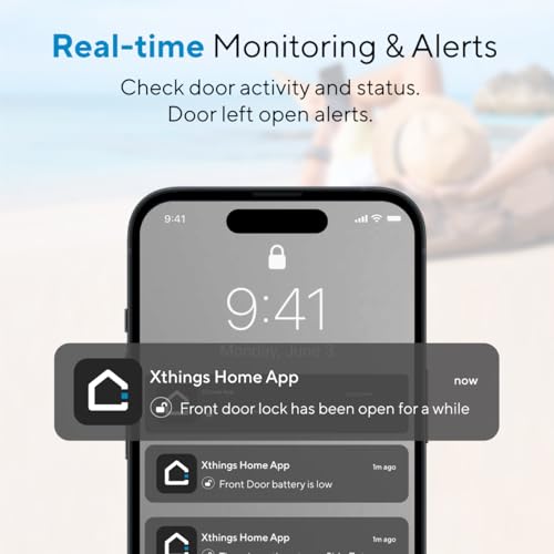 ULTRALOQ U-Bolt WiFi Smart Lock with Door Sensor, Smart Keypad Deadbolt Lock for Front Door, Built-in Wi-Fi, Remote Control, App Passcode Unlock, Auto Unlock, Auto Locking, Share Access, ANSI Grade 1 thumbnail 7
