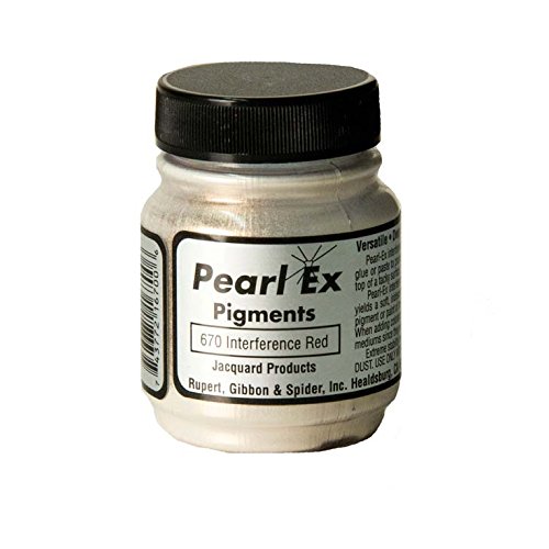 Jacquard Pearl Ex Powdered Pigment, 14g Interference Red, Pearlescent Mica Powder for Epoxy Resin Art Crafts, Polymer Clay