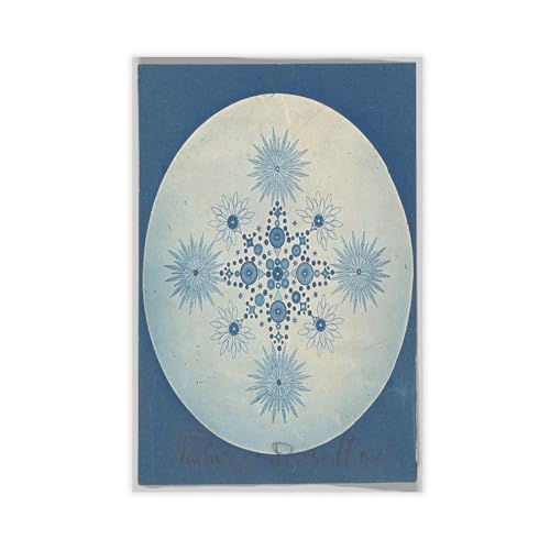 Photographie cyanotype antique pour décoration murale de chambre à coucher