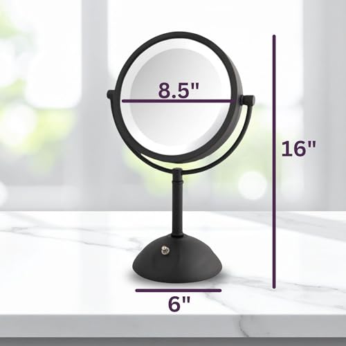 Espejo de maquillaje de mesa Jerdon con luces 8.5" miniatura 4