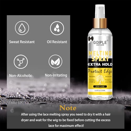 Goiple MELTING SPRAY-8.33FL OZ 8.45 Fl Oz Lace Melting And Holding Spray Glue-Less Hair Adhesive For Wigs thumb #2