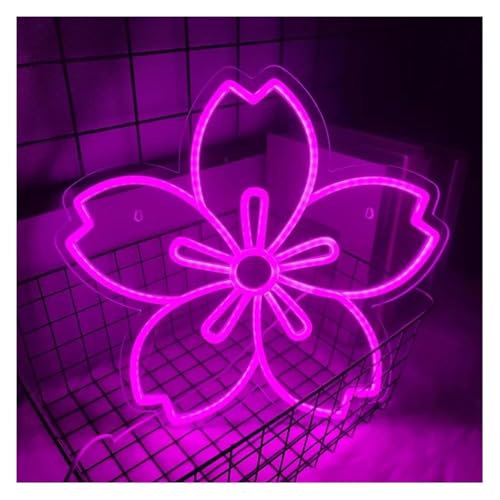 Décoration murale néon Sakura cadeau ado veilleuse LED - 3