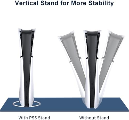 Zaievo PS5 Stand, Vertical Stand Compatible with PS5 Pro, Slim and PS5 Console, Space Saving Non-Slip Base Mount for PlayStation 5 Accessories - 4