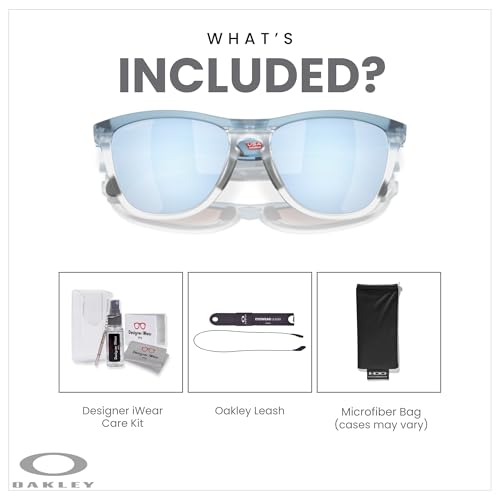 Oakley Frogskins Range OO9284 55MM Square Sunglasses for Men+ Bundle Accessory Leash Kit, Microfiber Pouch3