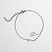 Cute Rabbit Link Chain Bracelet for Women Stainless Steel Dainty Hollow Out Bunny Charm Stackable Adjustable Thin Animal Bangle Bracelets Fashion Handmade Jewelry Birthday Easter Day Gift Wife Girlfriend Her (Silver)