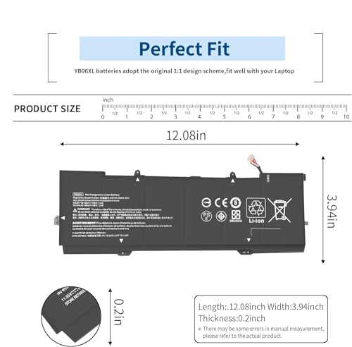 Wefly YB06XL Laptop Battery Compatible for HP Spectre x360 Convertible 15-CH 15T-CH 15-CH0XX 15-CH011DX 15-CH010TX 15-CH034NG 15-CH002TX Series... - Image 4