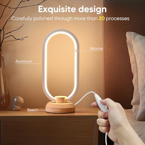 Lámpara de Mesa LED Moderna de Madera LONRISWAY miniatura 2