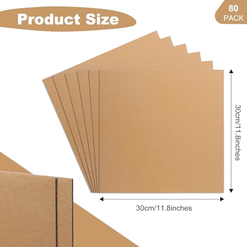 Miikoul 80 Pack Corrugated Cardboard Sheets thumb #1