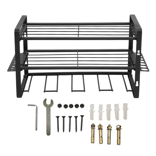 YIZISECCE Drill Organizer, for Wall Mount Tool Rack, 150lb Load Bearing, Drill Holder with Full Accessories, for Garage Workshop Organization, Storage Solution