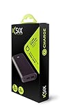 Longitud cable: 30 cm KSIX Metal Powerlive - Batería externa 6000 mAh 2 USB y micro cable USB, color negro metalizado