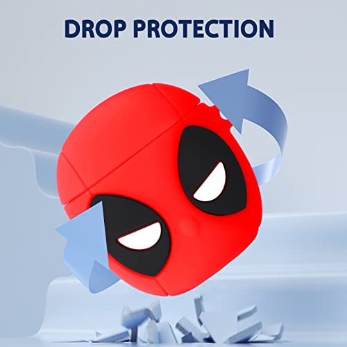 Joysolar 2 Packs For Airpod 1&2 Case Cute Cartoon Character 3D Soft Silicone Air Pods Funny Cover Kawaii Fun Cool Unique Shell Stylish Girls Kids Teens Women Cases For Airpods 1/2(Spidor+Deadpol) #TOP2