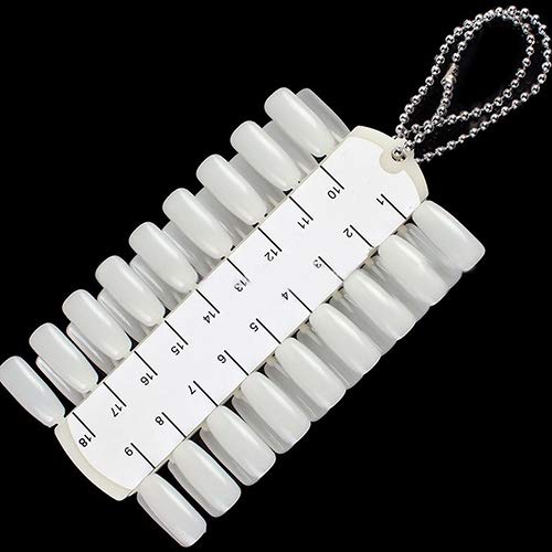 shlutesoy DIY Decoration Kit 36 Tips Nail Art Polish Display Palette Paint Practice Color Chart with Chain