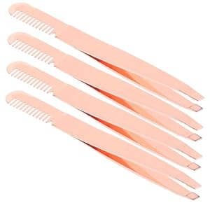 FRCOLOR 4pcs Eyebrow Tweezers Hair Removal Tweezers Lash Tweezers Beauty Tools Lash Applicator Tool Tweezers for Women Eyelash Applicator Lash Tool Small Tools Precision Stainless Steel
