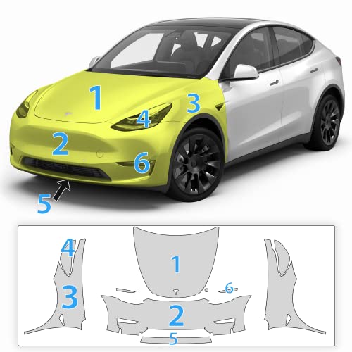 Image of BOGAR TECH DESIGNS - Pre-Cut Paint Protection Film Clear Bra PPF Decal Film Kit Compatible with Tesla Model Y 2020-2023