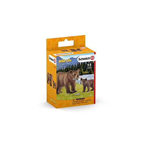 SCHLEICH Wild Life Grizzly Bear Mother with Cub