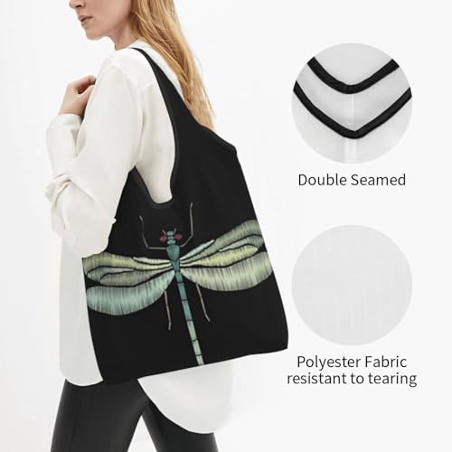Sac de courses pliable libellule lot de 3 cabas réutilisables et imperméables - 2
