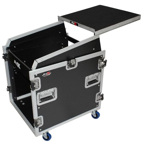 ProX 13U DJ Mixer Rack Case with Laptop Shelf