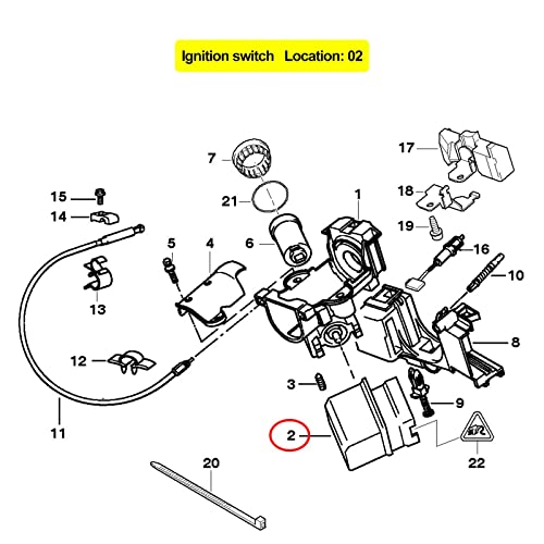 Kokiya 61326901961 Interruptor de Ignição 61328363706 para 325Ci 325i 325Xi CS1038