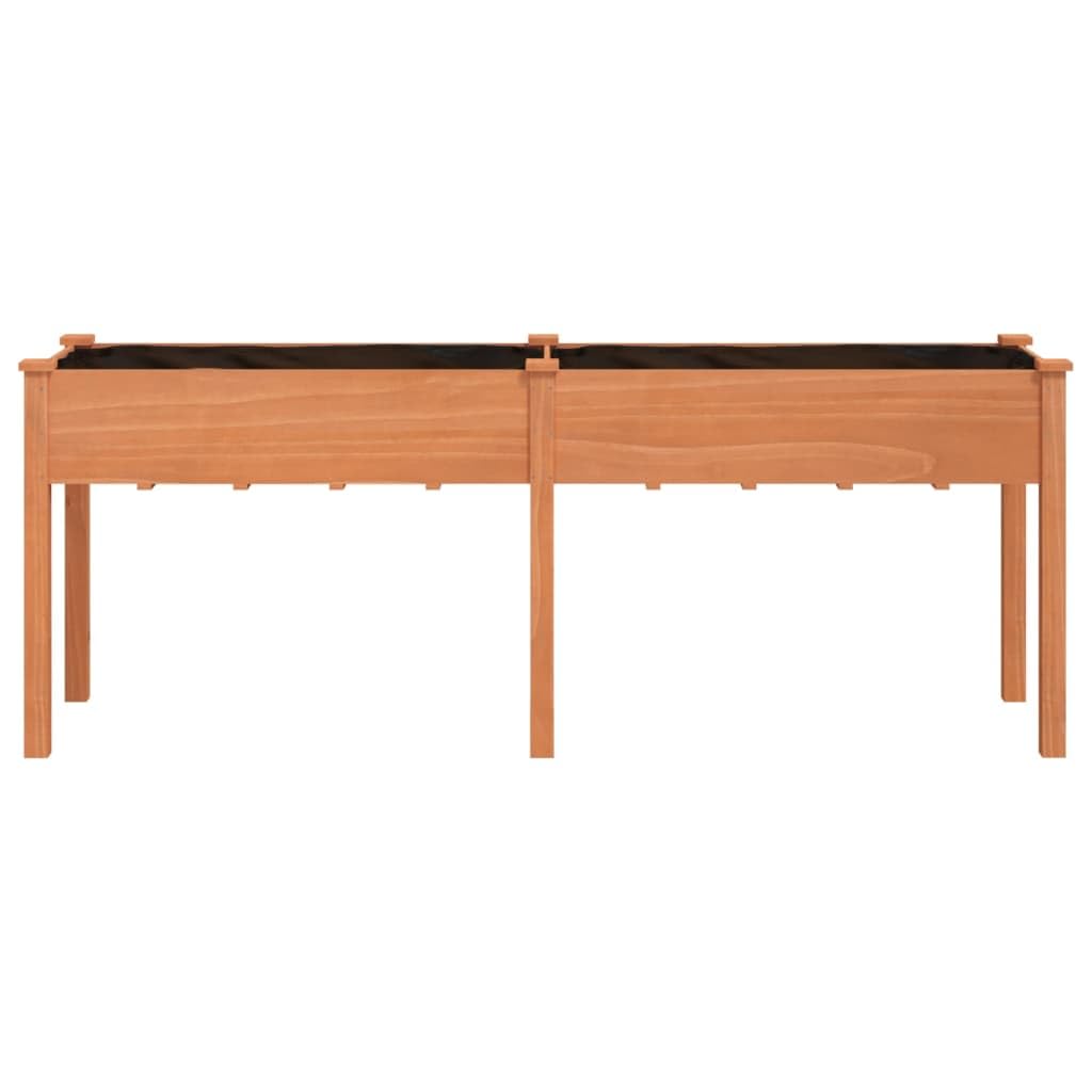Macetero de madera de 203 a 53 y 76 cm, con inserto de fieltro, madera de abeto maciza, resistente a la intemperie, ahorra espacio, jardinera vertical para terraza, balcón, exterior, color