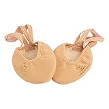 Attitue Half Toe Shoes for Rhythmic Gymnastics, Ballet, & Dance - Hand Made in Belarus (Small) Beige