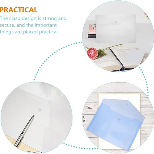 Image of Shuban A5 Small Document File Folder | Plastic Envelope Files | Waterproof Expanding File Folder for Office, School, Bills, Receipts, Certificates & Travel Documents(10Pcs-Mix Color)