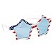 American Summer Fourth of July Patriotic Star Shaped Glasses Accessory, Plastic, 6"