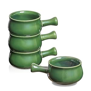 Vicrays Grüne Zwiebelsuppenschalen 740 ml, 4er-Set