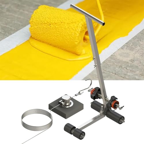 WUHUQN Kit de máquina de cinta adhesiva para cancha de baloncesto, herramienta de marcado de piso, máquina de pegar para pasarela, asfalto u hormigón, 55 ~ 80 cm