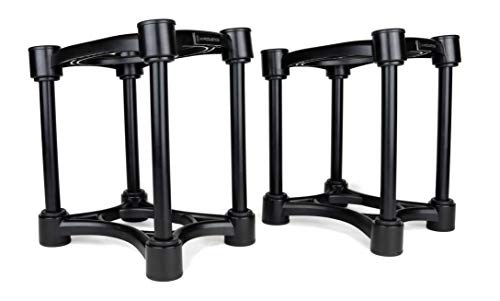 Isoacoustics Iso-Stand Series Speaker Isolation Stands With Height & Tilt Adjustment: Iso-155 (6.1” X 7.5”) Pair #TOP6