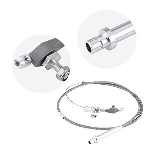 Qiilu Chevy 350 Kickdown Cable Turbo 350 Kickdown Cable Bracket For Chevy Th350 Stainless Steel Braided Transmission Kick Down Cable Detent Kickdown Turbo 350 Transmission Kickdown Cable #TOP3