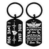 Mataly Motorcycle Keychain, Motorcycle Accessories for Men, Biker Ride Safe...