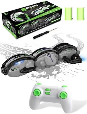 2025 Remote Control Car Snake 360° Rolling - RC Stunt Snake Car with LED Lights，2 Batteries 60+min，Indoor/Outdoor Toys for Kids Over 6 Years Old，Gifts for Christmas Birthday（Gray） image 7 of 7 B0CPHXJMRZ