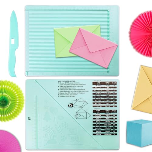 Scoring Board Envelope Maker Scores Tool Scores Board for Paper Crafts Multi-Purpose Scoreboard for Card Making Envelope Making Gift Box Making