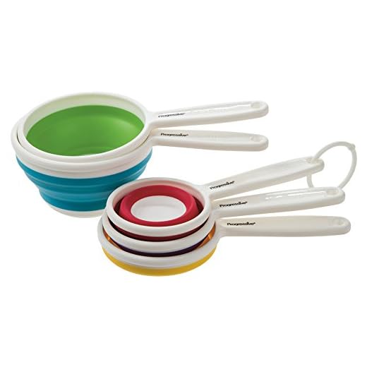 Prepworks by Progressive Collapsible Measuring Cups - Set of 5, Space Saving Collapsible, Great For Narrow Containers