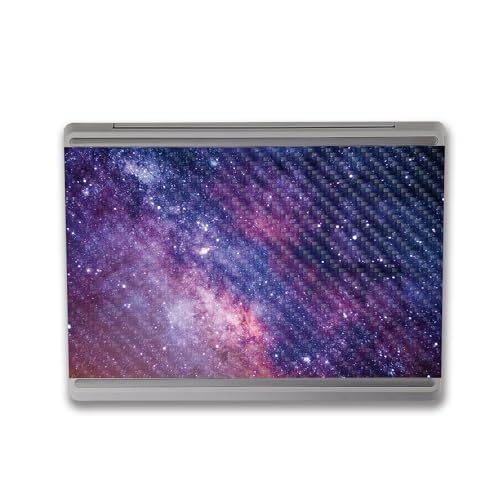 Image of MightySkins Carbon Fiber Skin Compatible with Microsoft Surface Laptop Go 3 (2023) Full Wrap Kit - Violet Stars | Protective, Durable Textured Carbon Fiber Finish | Made in The USA